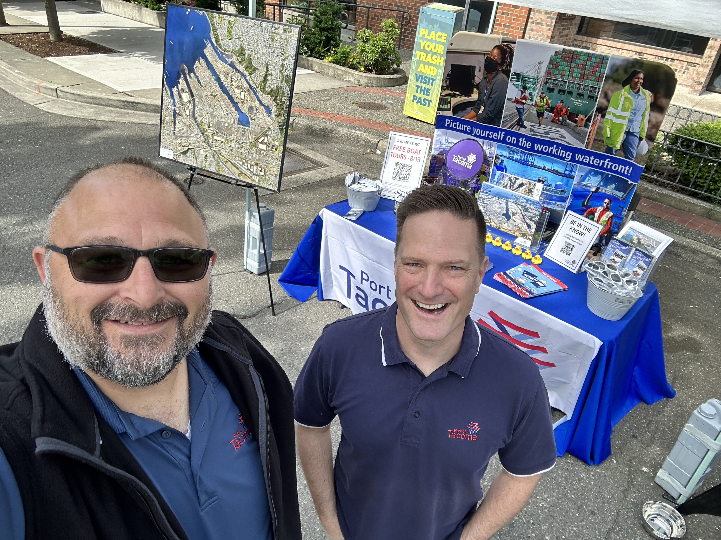 Port Staff at a Farmers Market