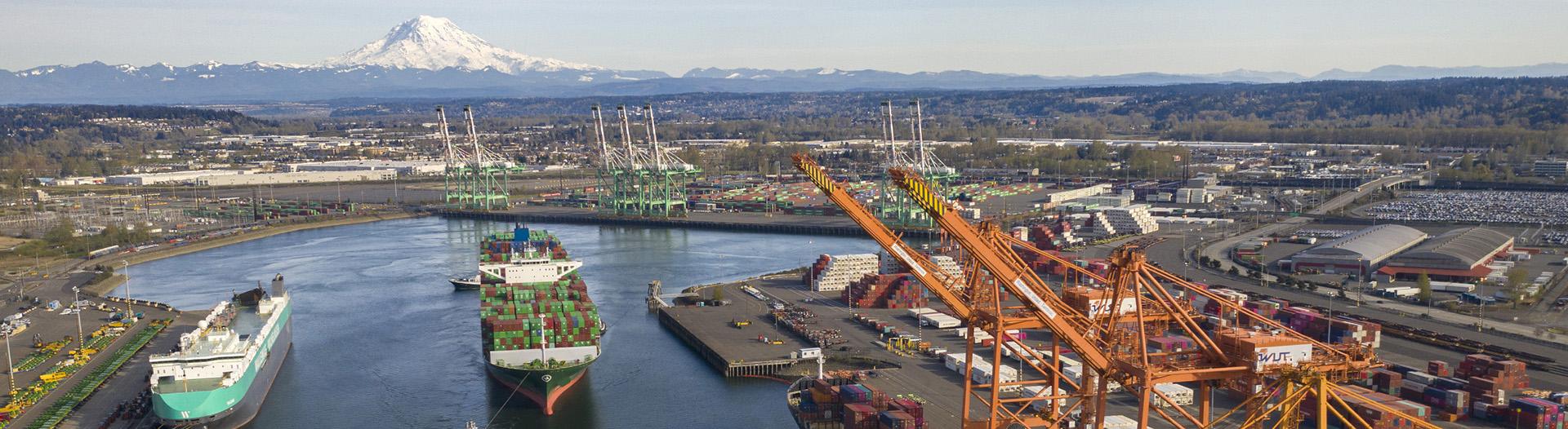 Ships in the Blair Waterway