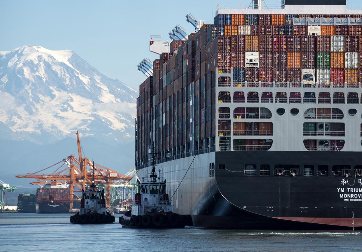 Ships in the Blair Waterway